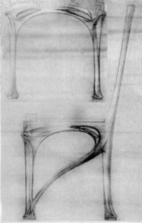 Estudio de sillas. Estilo Modernista (Héctor Guimard, 1867-1942).